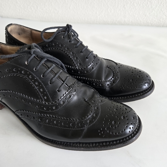 Church Constance Oxford Brogues Bkack Leather English Shoes size 37.5 or US 7.5 - Picture 6 of 16